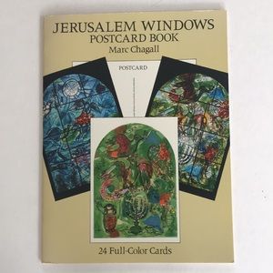 Jerusalem Windows Postcard Book Marc Chagall 24 Color Postcards